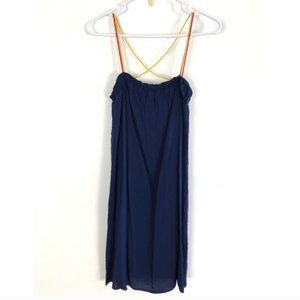 LOFT Blue Spaghetti Strap Beach Dress